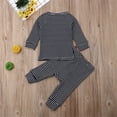 thumbnail image 3 of PENGXIANG Baby Boy or Girl Gender Neutral Striped Top & Pants  2pc Outfit Set, 3 of 4