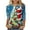 Red, variant on Fayshow0 Christmas Sweaters Clearance Ladies Sweaters and Cardigans Soft Sweaters for Women Womens Sweaters and Cardigans Fashion Casual Christmas Print Round Neck 3/4 Sleeve T-shirt Top Blouse