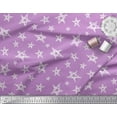 thumbnail image 3 of Soimoi Purple Cotton Duck Fabric Stars Star Print Fabric by the Yard 44 Inch Wide, 3 of 3