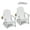 White, variant on Garden & Patio Folding Chair Set of 2, White Adirondack Style Plastic Chairs, All-Weather Easy Fold Fire Pit Lounge Chairs