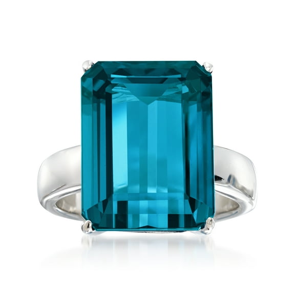 Ross-Simons 12.00 Carat London Blue Topaz Ring in Sterling Silver, Women's, Adult