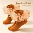 thumbnail image 3 of TELOLY 2Pairs Kids Socks,6-8 Years Old Ruffle Socks,Ruffle Socks For Girls,18-20Cm, 3 of 7