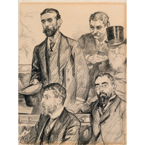 Thomas Sexton (1848-1896), William O’Brien (1852-1928), Dr Charles Keane Deane Tanner (1849-1901), Timothy Michael Healy (1855-1931) and Justin McCarthy, (1830-1912), Nationalist M.P.s (left to right)