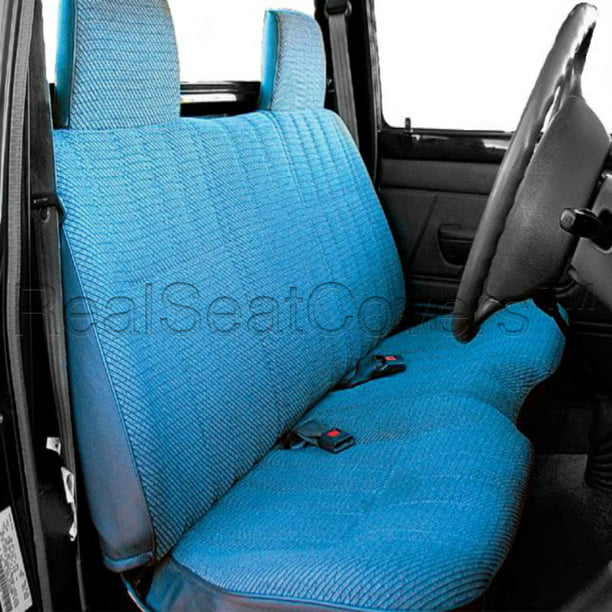 Seat Cover For Toyota Pickup 1989 1995 Front Solid Bench A25 Molded Headrest Small Notched Cushion Blue Com - Best Toyota Seat Covers
