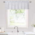 thumbnail image 2 of Haperlare 52"W x 15"L White Kitchen Curtain Valances Farmhouse Light Filtering Geometric Valance for Bathroom Living Room Nursery Dorm, 2 of 9