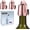Rose gold, variant on JTCAREERS Stainless Steel of 2 Wine Bottle Stoppers with Silicone - Reusable Wine Saver and Decorative Bottle Sealer, Leakproof, Keep Fresh (Silver)