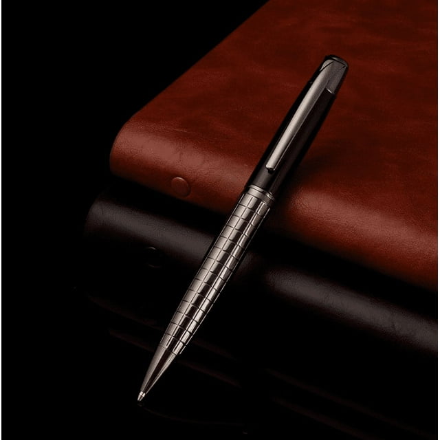 Bolígrafos Bolígrafos negros Bolígrafo mediano 1.0 mm Agarre de escritura suave Metal Retráctil Ejecutivo Oficina de negocios Elegante Bolígrafo de regalo agradable para hombres Mujeres Ormromra CQ88