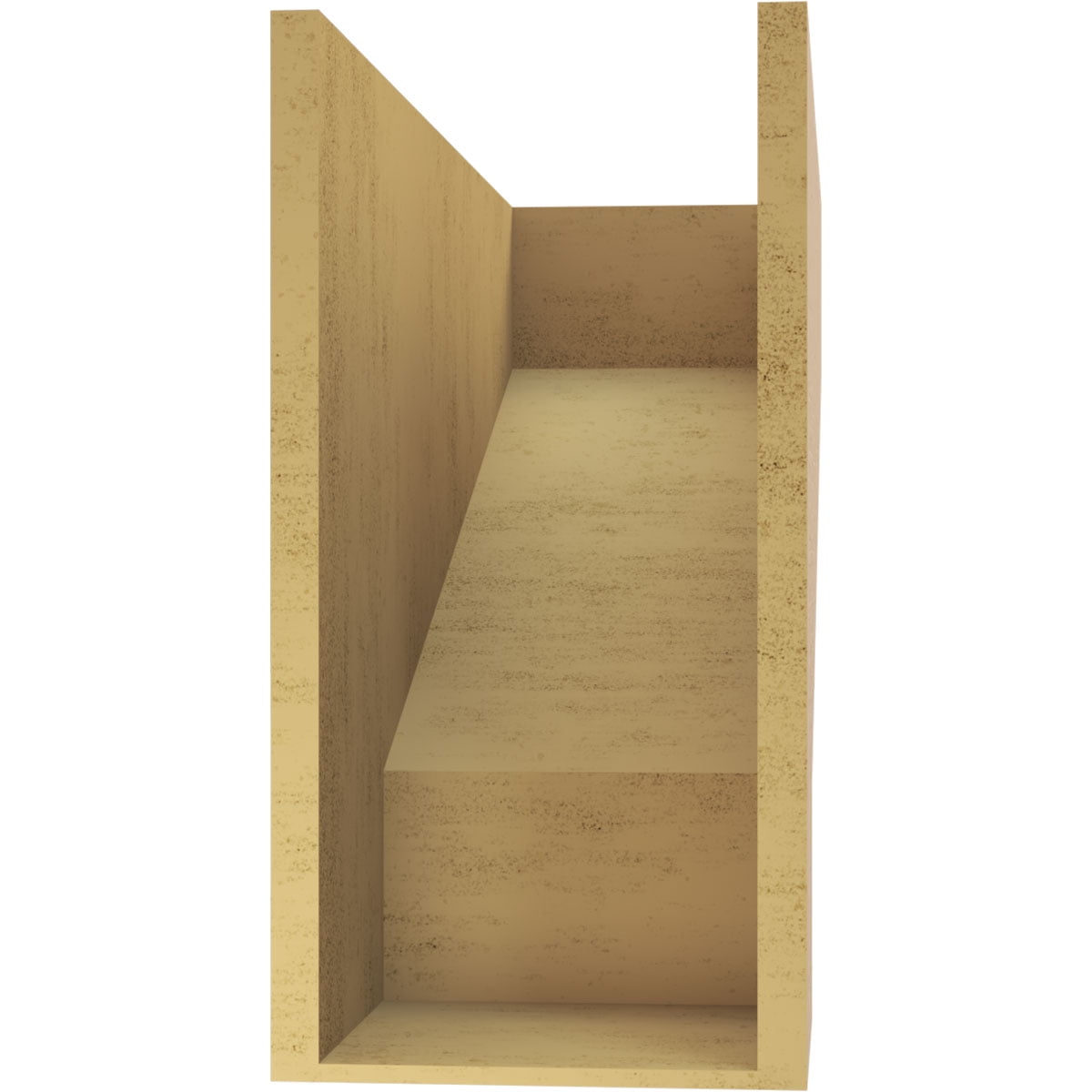11"W x 33"D x 22"H Classic Clemmons Rough Cedar Woodgrain TimberThane Corbel, Primed Tan