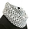 thumbnail image 5 of Wrapables® Dottie Infinity Acrylic Knit Scarf Circle Scarf, White/Black, 5 of 6