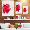 thumbnail image 3 of Aquarelle Rose Rouge Illustration - Toile Florale Impression Art, 3 of 4