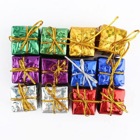 BORDSTRACT Square Foam Gift Box,12Pcs Mini Multi Color Christmas Gift Box