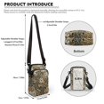 thumbnail image 6 of HELLHERO Turtle Geometric Shoulder Bags Double-layer Women for Outdoor Travel 4.33"x1.97"x7.09", 6 of 7