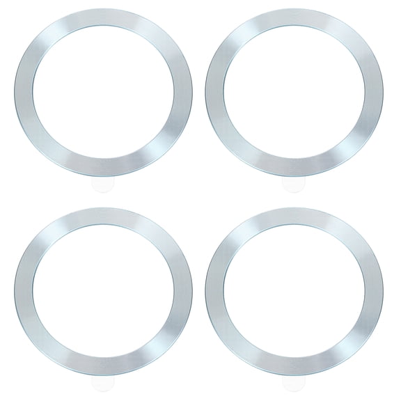 Uxcell 4 Pack 56x1mm Universal Wireless Magnetic Metal Ring Sticker for Phone Case Light Blue