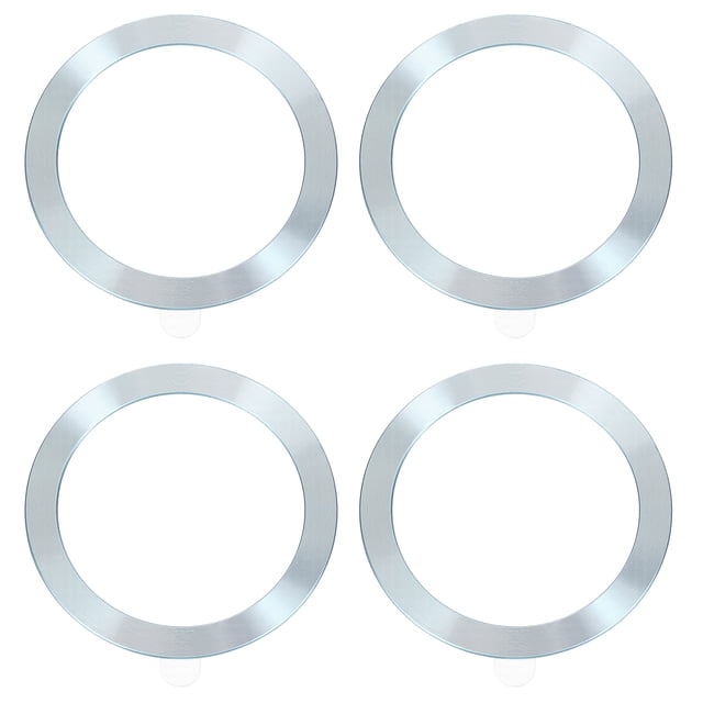 Uxcell 4 Pack 56x1mm Universal Wireless Magnetic Metal Ring Sticker for Phone Case Light Blue