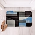 thumbnail image 2 of Erosebridal Chic Abstract Bathroom Rugs 20x32, Blue Bathroom Mat, Rectangle Geometry Decor, Non Slip, 2 of 5