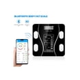 thumbnail image 1 of Báscula de pesaje digital inteligente para grasa corporal, 180 kg, Bluetooth, negra, 1 of 8