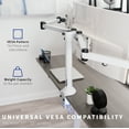 thumbnail image 3 of VIVO White Triple Monitor Desk Mount, Adjustable Stand, Fits 3 Screens up to 32", 3 of 8
