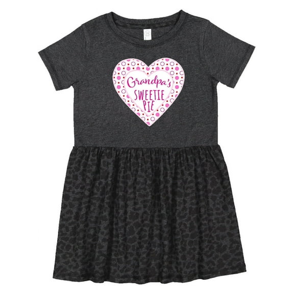 Inktastic Grandpa's Sweetie Pie with Pink Hearts Girls Toddler Dress