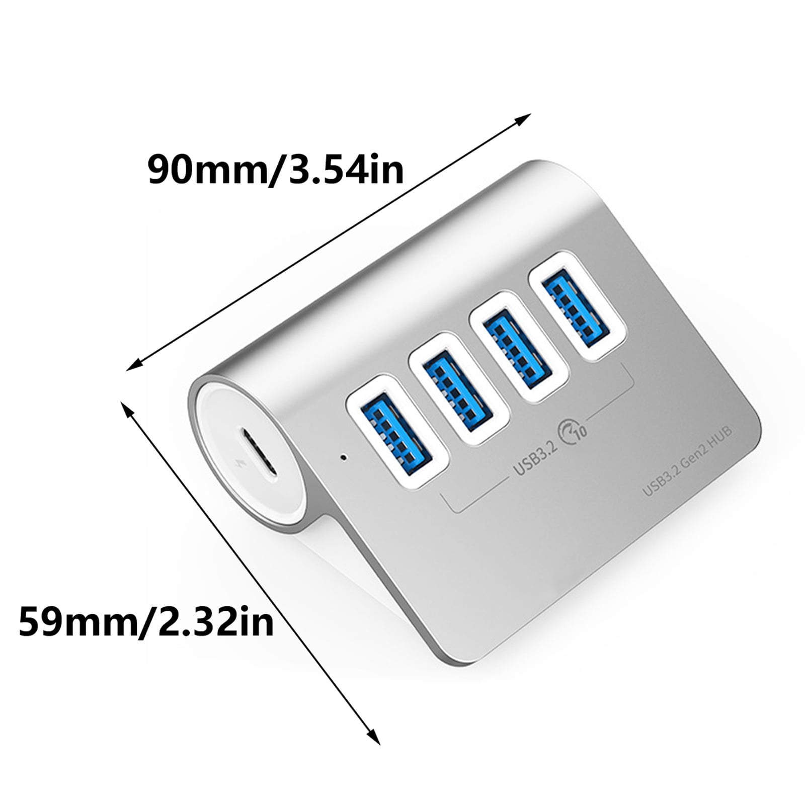 Aluminum 4Port USB 3.2 Hubs , Quick 10Gbps Transfer Speeds,USB Splitter Stable Power for All Devices Laptop Accessories