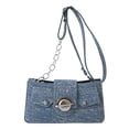 thumbnail image 1 of Bolso de axila de moda para mujer Bolsos de mezclilla con cadena de moda para regalo (azul claro) Likrtyny Para Estrenar, 1 of 9