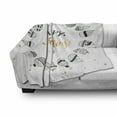 thumbnail image 3 of Cupcake Soft Flannel Fleece Throw Blanket, Happy Birthday to You Message with Circle Celebration Cake Design, Cozy Plush for Indoor and Outdoor Use, 50" x 70", Earth Yellow White, by Ambesonne, 3 of 6