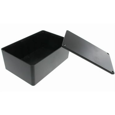 Black Plastic Enclosure Project Box with Lid and Screws, 5.89" x 3.89" x 2.36"