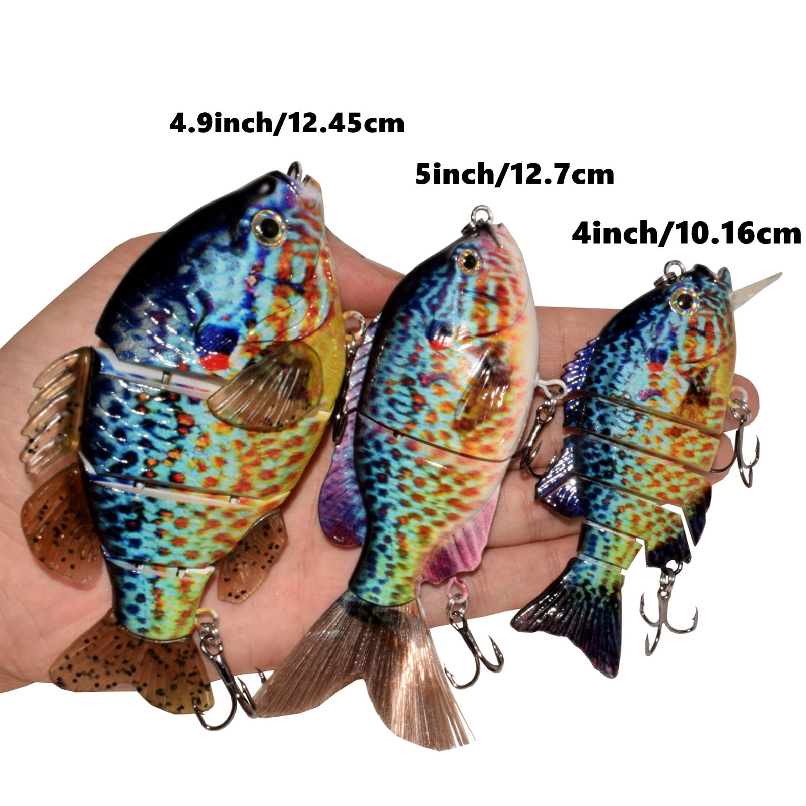 Fishing Lure Bait Swimbait Crankbait for Muskie Pike Bass Trout Catfish Fishhook Fishing Tackle Lifelike Sunfish Fish