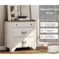 thumbnail image 4 of WAMPAT Dresser for Bedroom with 3 Drawers, Kids Dressers with Drawers, Farmhouse Wooden Closet Storage Organizer for Living Room, Nursery, White, 4 of 8