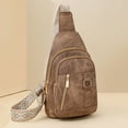 thumbnail image 1 of Men Messenger Bag Fashionable New Pattern Solid Color Large Capacity Practical Zipper Lightweight And Versatile Casual Shoulder Bag Leather Briefcase Men, 1 of 7
