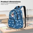 thumbnail image 6 of KUIFORTI Blue Shark Lunchbox and Bookbag Kid Backpack Set of 4 Cool Boys Backpack Lightweight for Elementary Students Primary Middle School Back to School Gifts Pencil Bags Water Bottle Sleeve, 6 of 7