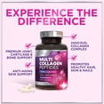 thumbnail image 6 of Multi Collagen Peptides - Hydrolyzed Collagen Types I, II, III, V, X - Best Hair, Skin, Nail & Joint Support for Women - Complete Collagen Peptide Supplement - Non-GMO, Bottled USA - 120 Capsules, 6 of 9