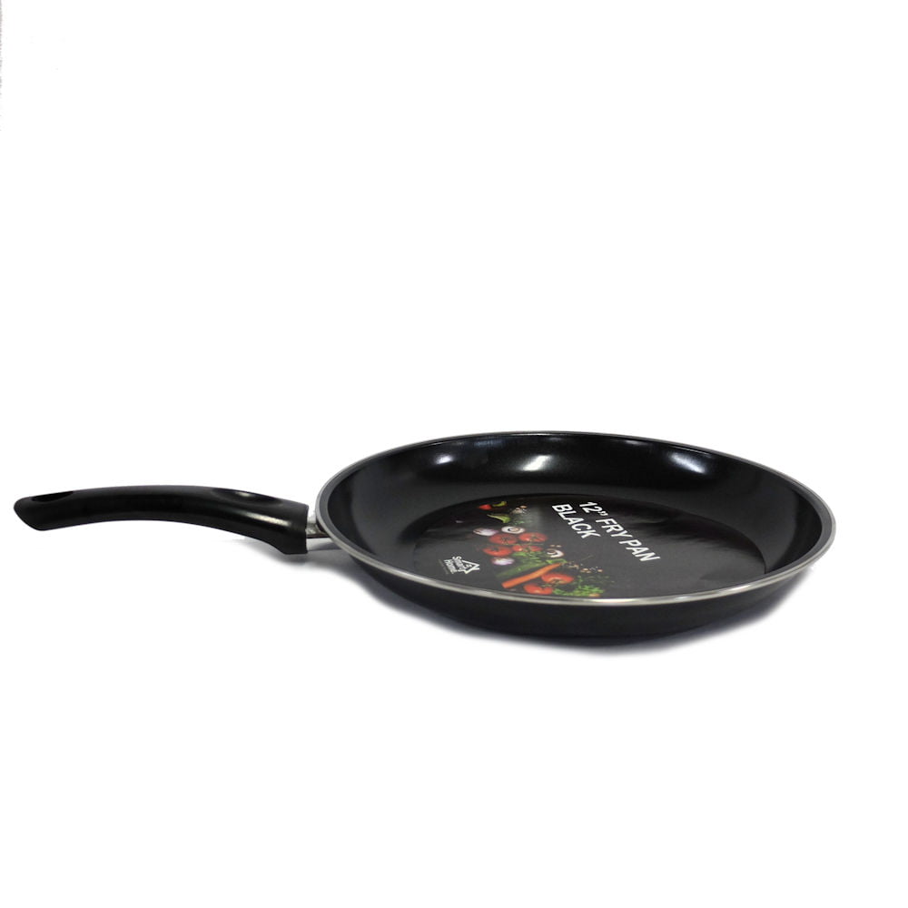Smart Home 12-inch Non-Stick Fry Pan in Black 