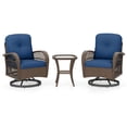 thumbnail image 1 of Gymax 3PCS Patio Swivel Rocker Set Gliding Bistro Furniture Set w/Tempered Glass Table, 1 of 10