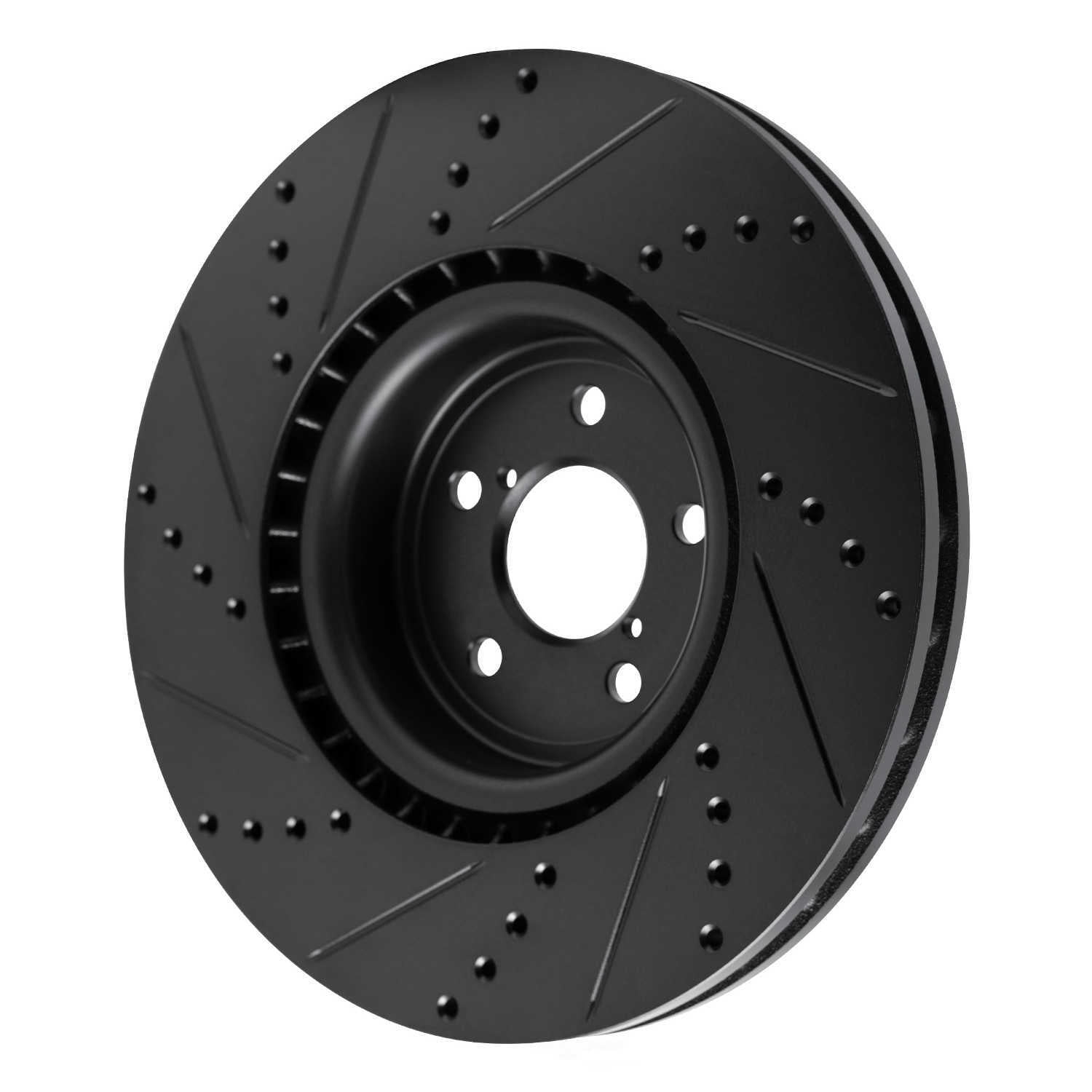 Dynamic Friction Company 633-13014R DFC Brake Rotor - Drilled And Slotted - Black