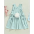 thumbnail image 5 of Toddler Baby Easter Overall Dress, Cute Sleeveless Bunny Suspender Dress 6 Months-4 Years, 5 of 8