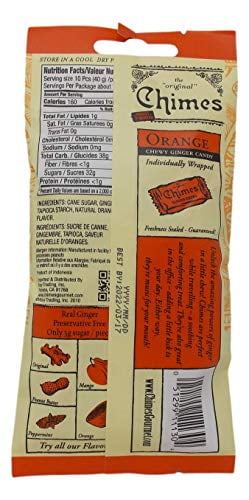 Gluten-Free Ginger Candy Chews, 3 Flavor 6 Bag Variety - (2) Each: Mango, Orange, Meyer Lemon (1.5 Ounces) + MerlinsMart Zine | Chimes