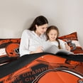 thumbnail image 5 of jejeloiu Football Sport Helmet Full Size Comforter Sets,Orange White Black Bedding Sets For Boys Teens Reversible 3 Pieces, 5 of 8