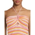 thumbnail image 4 of Madden NYC Women's Striped Neck Tie Sweater Top, Sizes XS-3XL, 4 of 5