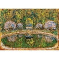 thumbnail image 2 of Henri Le Sidaner 14x11 Black Ornate Wood Framed Double Matted Museum Art Print Titled: Trianon Basin. Versailles (1916), 2 of 5