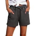 thumbnail image 4 of Womens Casual Shorts JIANLAI Mid Rise Denim Shorts Junior Stretchy Casual Frayed Hem Hot Summer Jorts (XS-S) Gray, 4 of 9