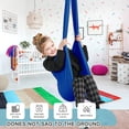 thumbnail image 4 of Rnkr Sensory Therapy Hammock Swing for Kids, Indoor & Outdoor Autism ADHD Sensory Processing Disorder Cocoon Swing with Hardware, Blue, 4 of 8