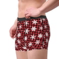 thumbnail image 2 of Pofeuu Snowflake red plaid Print Men’s Boxer Briefs, Moisture-Wicking Underwear, Regular,Trunk-XX-Large, 2 of 5
