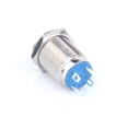 thumbnail image 3 of IP65 12mm 36V Carcasa a prueba de de advertencia de personalizada LED azul ~ Pie de soldadura de cabeza pna Macarena Luz piloto de metal de 12 V, 3 of 7