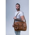 thumbnail image 2 of Maletín unisex de piel Castelli Leather Authentic CON BOLSA Miel, 2 of 4