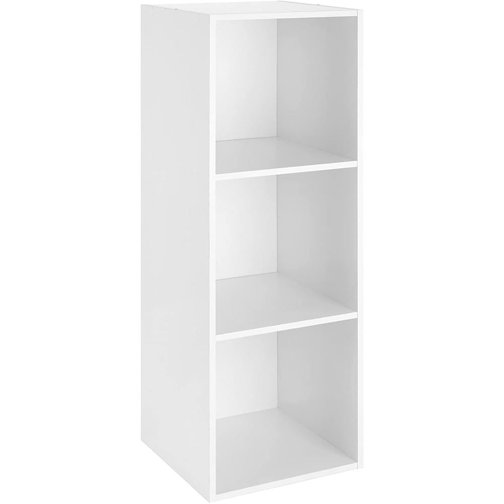 3-Tier Open Shelf Bookcase Storage Stand Wood Shelf Unit Organizer White 