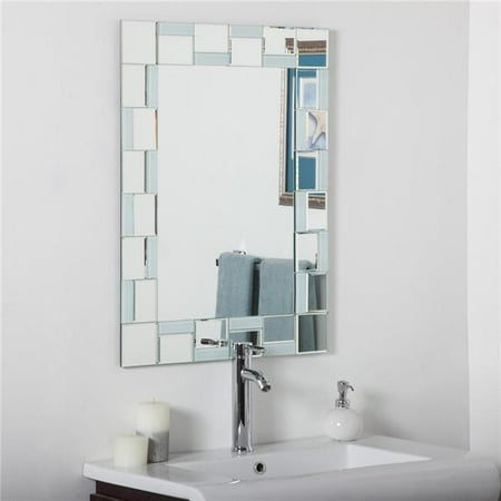 Decor Wonderland Ssm310710 Quebec Modern Bathroom Mirror Silver
