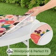 thumbnail image 5 of Dogs with Pioneer Flower Round Fitted Tablecloth with Elastic Edge,Dining Table Cover Waterproof,Outdoor Round Tablecloth for Camping,Dining,Indoor and Outdoor, 5 of 7