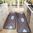thumbnail image 4 of Kitchen Rugs Sets Of 2,Colorful Geometric Triangle Chevron Pattern Anti Fatigue Kitchen Mat Rugs Non Slip Washable,Decorative Kitchen Floor Mats for Kitchen,Sink,Laundry,17"x47"+17"x47", 4 of 5