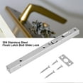 thumbnail image 2 of Herwey Door Bolt Lock, Home Gate Door Security Guard 304 Stainless Steel Flush Latch Bolt Slide Lock, Gate Bolt Lock, 2 of 8