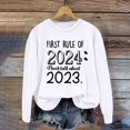 thumbnail image 3 of Gibobby Sudaderas navideñas Mujer Otoño e Invierno Adecuado Navidad Estampado O Cuello Casual Manga Larga Camisas De Entrenamiento Blusa Suelta(Blanco,M), 3 of 4